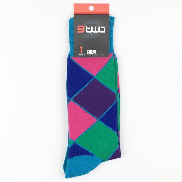 5 Pair Mens Crazy Color Wild Pattern Dress Socks - Picture 4 of 6